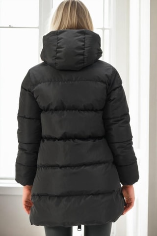 Gewatteerde Jas met Capuchon - Zwart