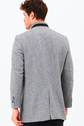 Lange Wollen Jas - Grijs