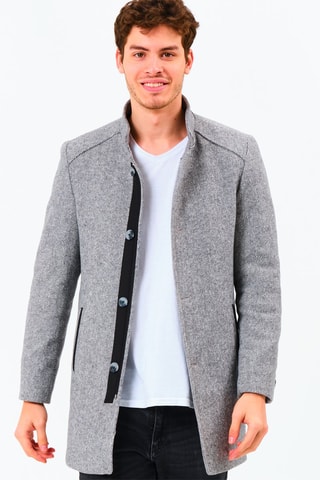 Lange Wollen Jas - Grijs