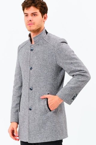 Lange Wollen Jas - Grijs