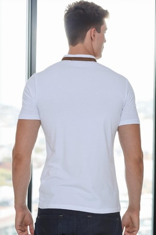 Polo - Wit, bruin en zwart