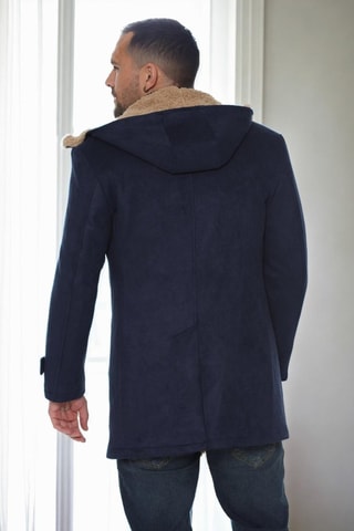 Jasje met Capuchon - Beige en blauw