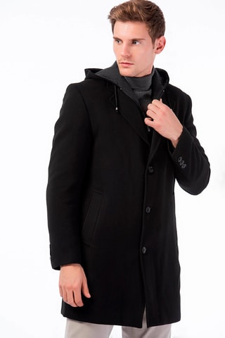 Manteau en laine - Noir
