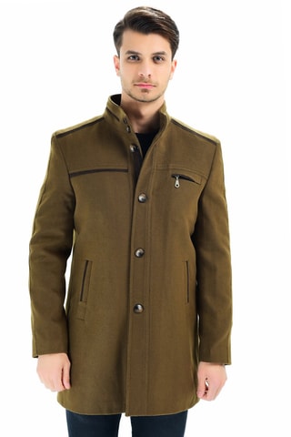 Manteau en laine - Marron et noir