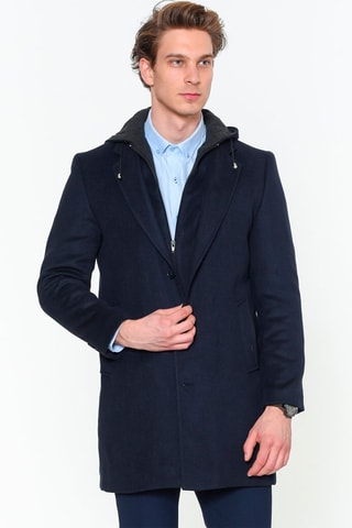 Manteau en laine - Bleu