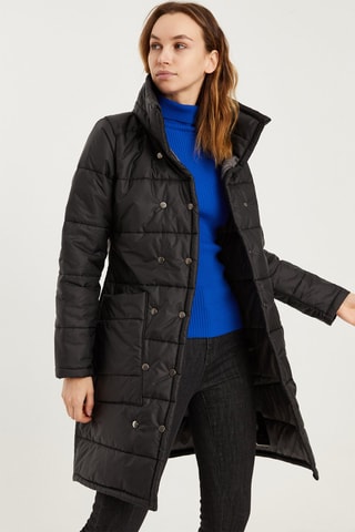 Gewatteerde Jas - Zwart