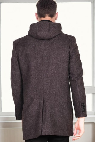 Manteau en laine - Noir et gris