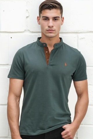 T-shirt - Groen en bruin