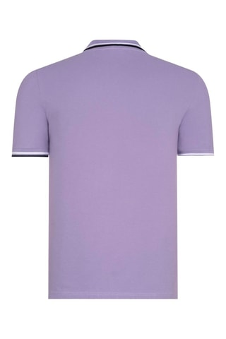 Polo - Wit, zwart en paars