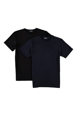 2 T-shirts - Zwart en blauw