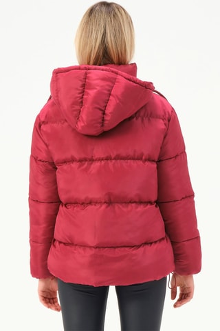 Gewatteerde Jas met Capuchon - Rood