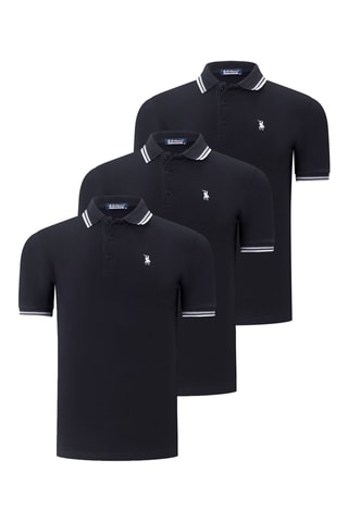 3 Polo's - Wit en zwart