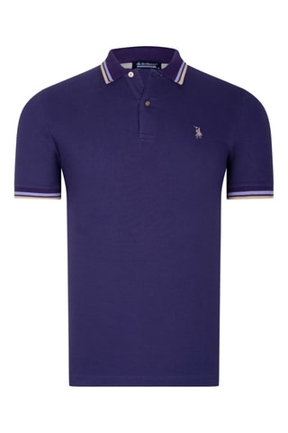 3 Polo's - Wit, zwart en paars