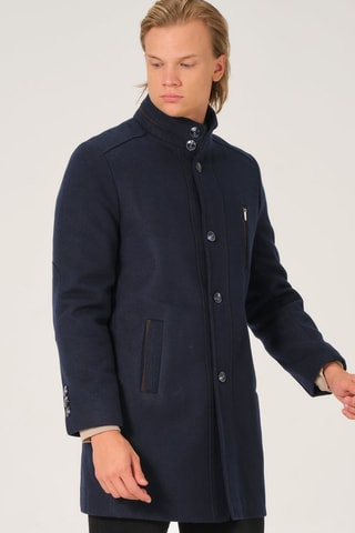 Manteau en laine - Bleu