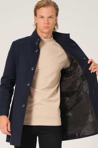 Manteau en laine - Bleu
