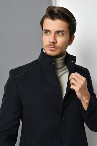 Manteau en laine - Bleu