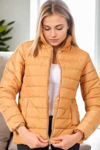 Gewatteerde Jas - Oranje