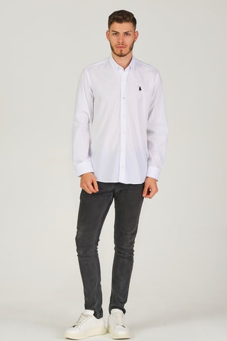 Overhemd - Wit en zwart