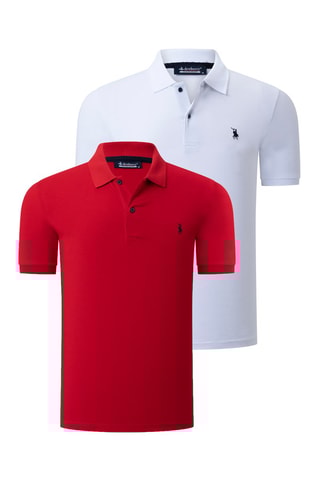 2 Polo's - Wit en rood