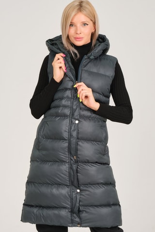 Gewatteerde Jas met Capuchon - Groen