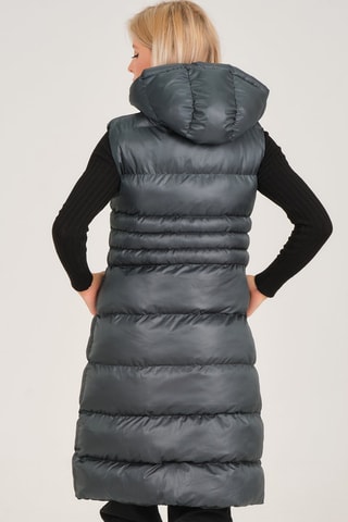 Gewatteerde Jas met Capuchon - Groen