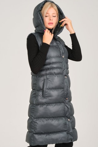 Gewatteerde Jas met Capuchon - Groen