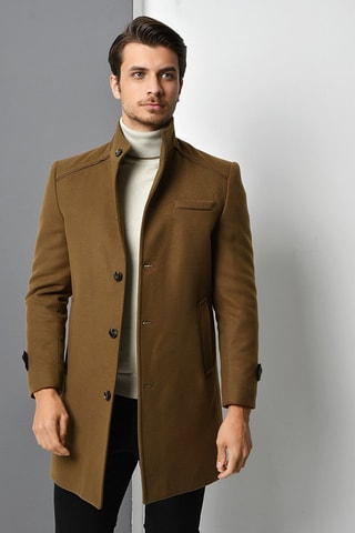 Manteau en laine - Beige et marron