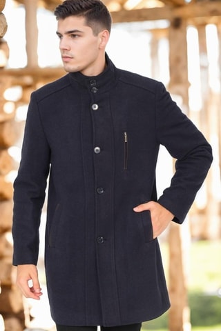Manteau en laine - Bleu