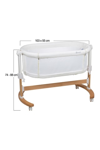 Minicuna de colecho - Beige y blanco