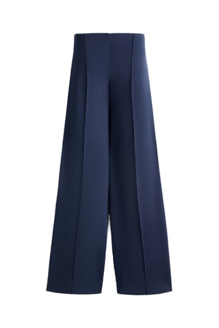 Pantalon taille haute - Bleu marine