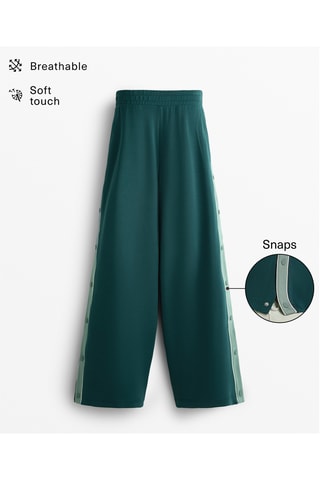 Pantalon wide legs - Vert