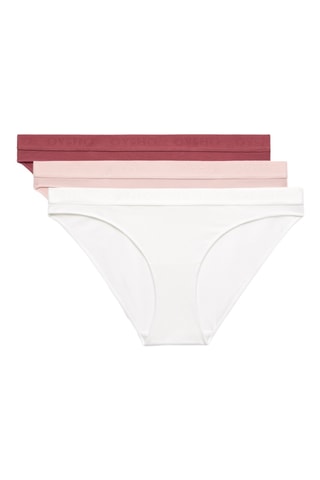 3 culottes - Blanc et rose