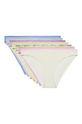 7 culottes - Bleu et rose