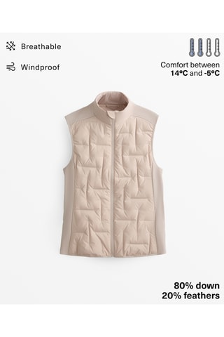 Doudoune sans manches - Beige