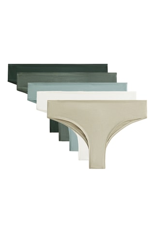 5 tangas - Beige et blanc