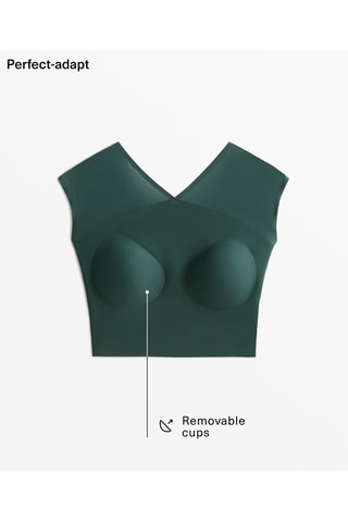 Crop top - Vert foncé