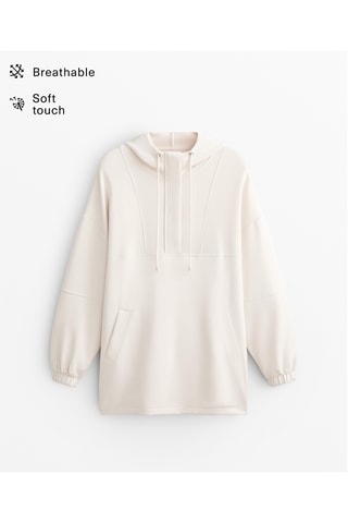 Sweat à capuche - Beige