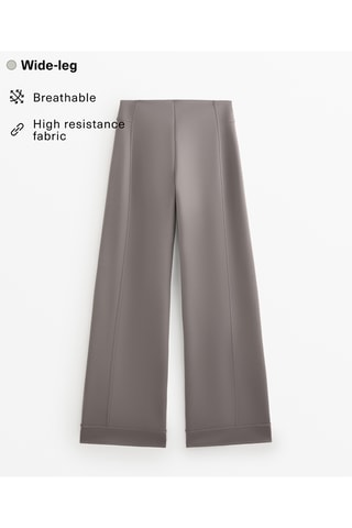 Pantalon wide legs - Gris