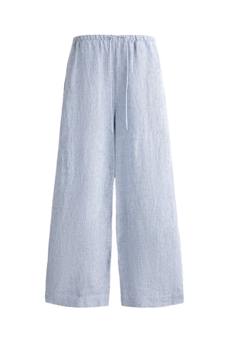 Pantalon regular en lin - Bleu clair