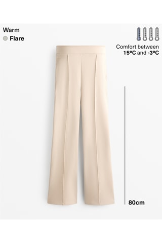 Pantalon flare - Beige