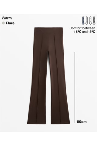 Pantalon flare - Marron