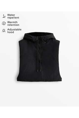 Gilet sans manches à capuche - Noir