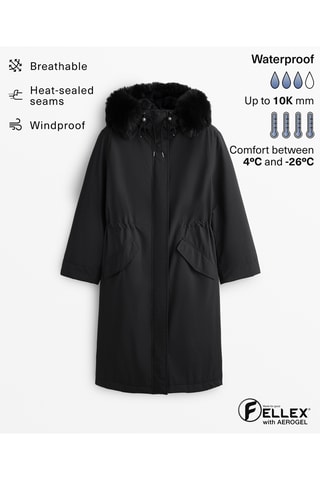 Parka à capuche - Noir