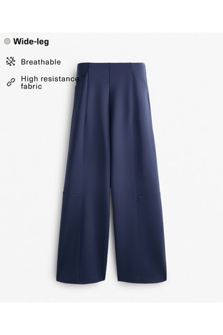 Pantalon wide legs - Bleu marine