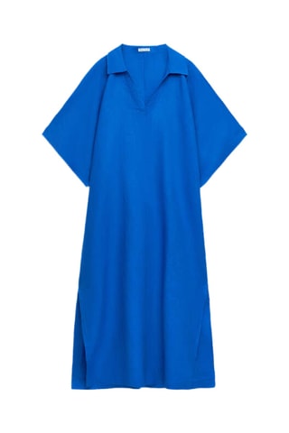 Robe droite en lin - Bleu