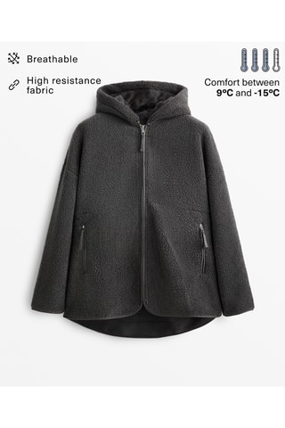 Veste oversize à capuche - Gris foncé