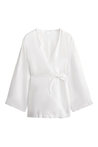 Kimono en lin - Blanc