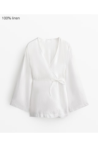 Kimono en lin - Blanc