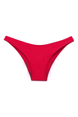 Bas de maillot taille haute - Rouge