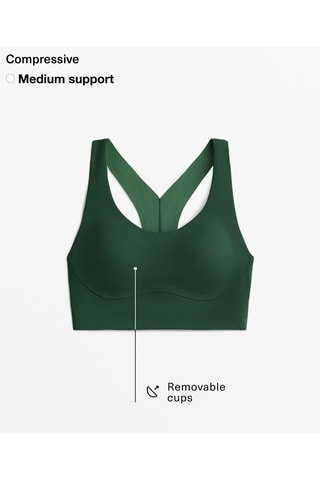 Brassière de sport push-up - Vert foncé